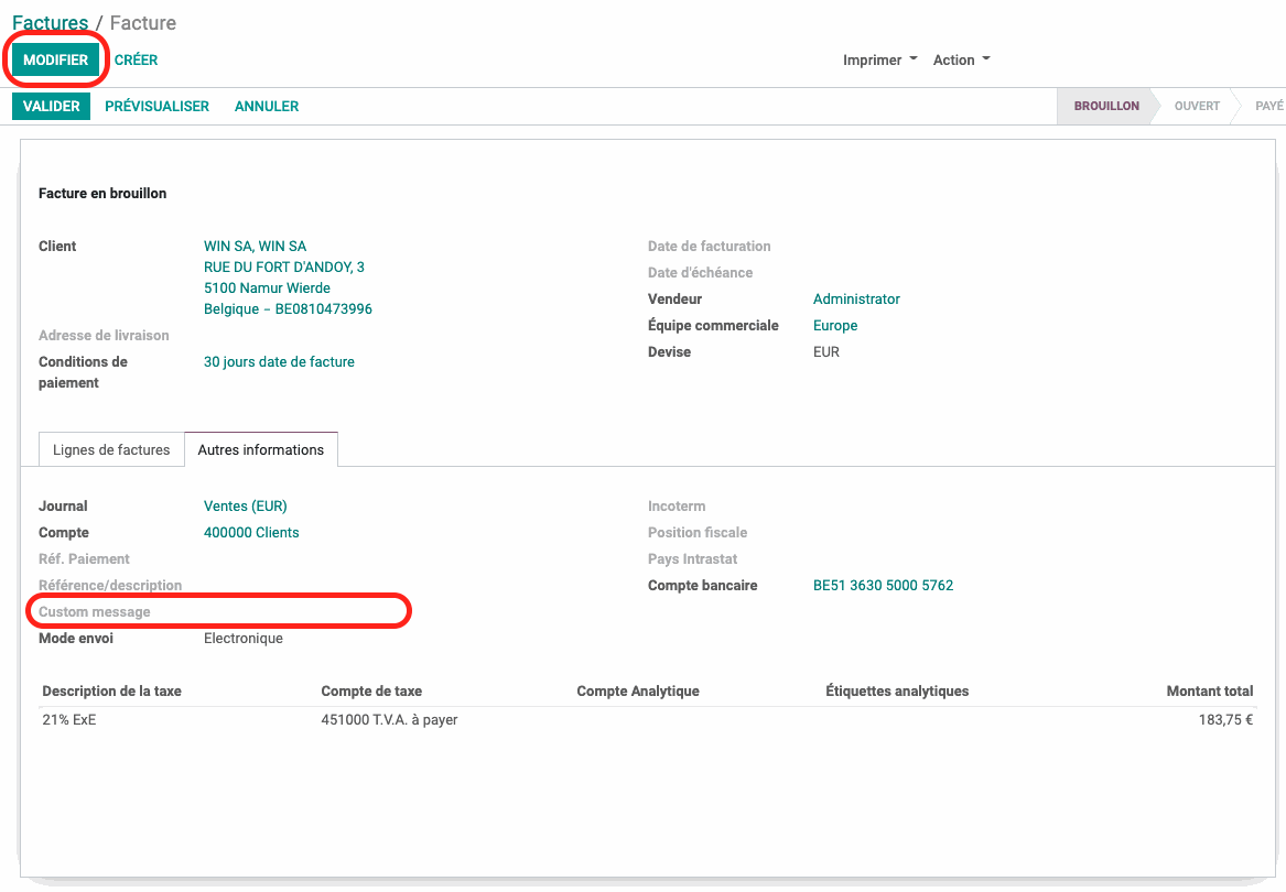 Odoo • Text and Image